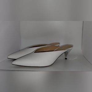 White Michael Kors Heeled Mules size 8.5